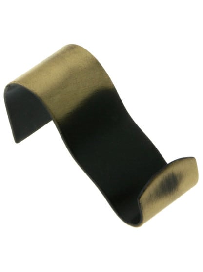 Plain Solid Brass Picture Hanging Hook in Antique Brass.